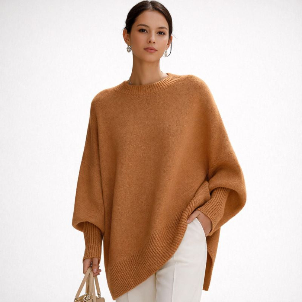 Johanna | Damen Übergroßer Strickpullover | Weich auf der Haut & warmen Komfort | Lässiger Schnitt für Lagenlook | Zeitlos elegant für jeden Tag