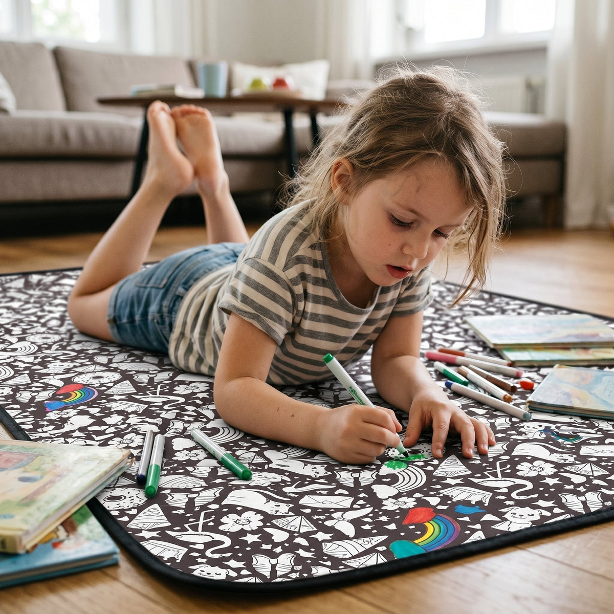 DIY Colouring Blanket Set with Fabric Markers