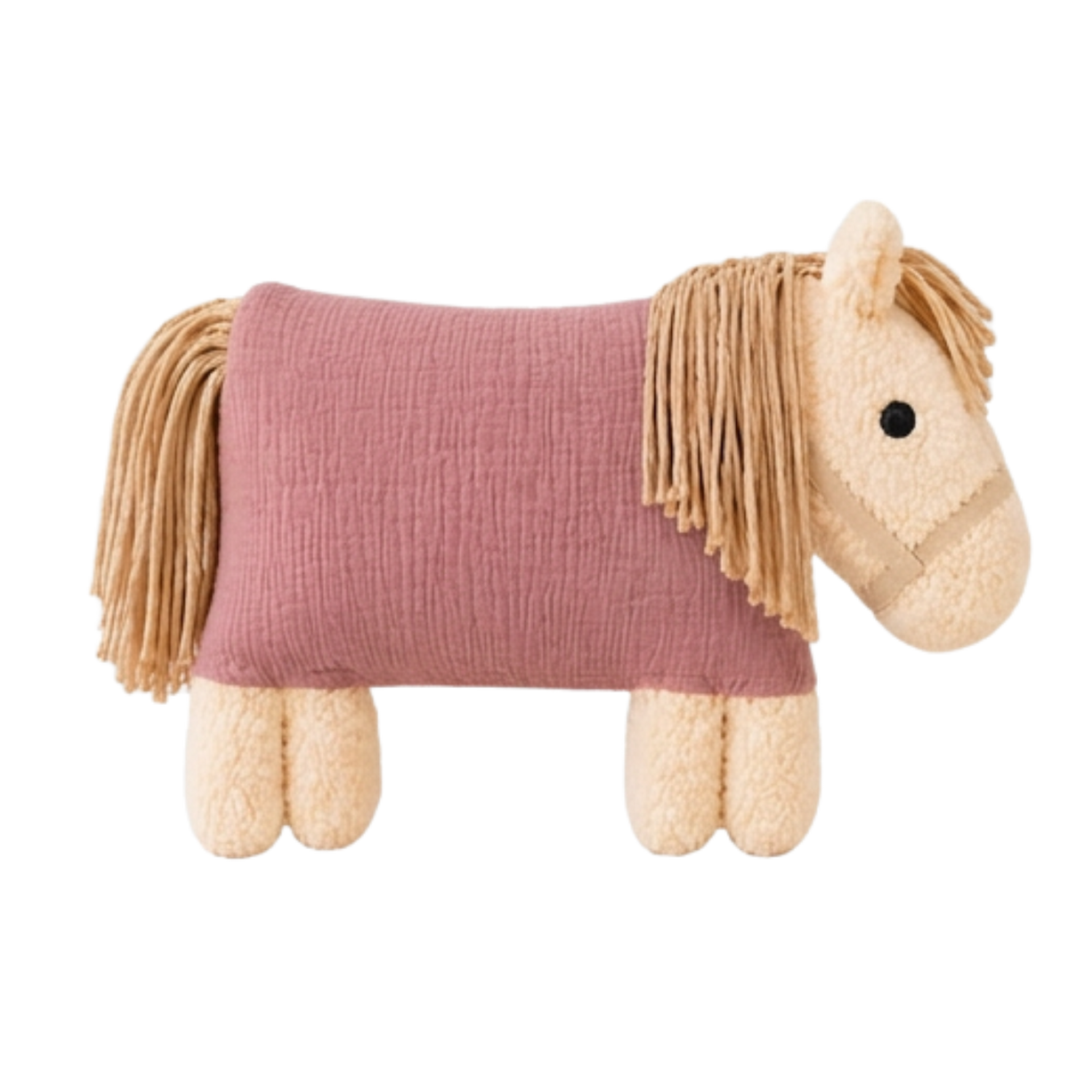 Personalised Horse Soft Toy with Organic Cotton and Merino Wool