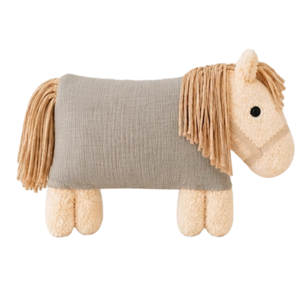 Personalised Horse Soft Toy with Organic Cotton and Merino Wool