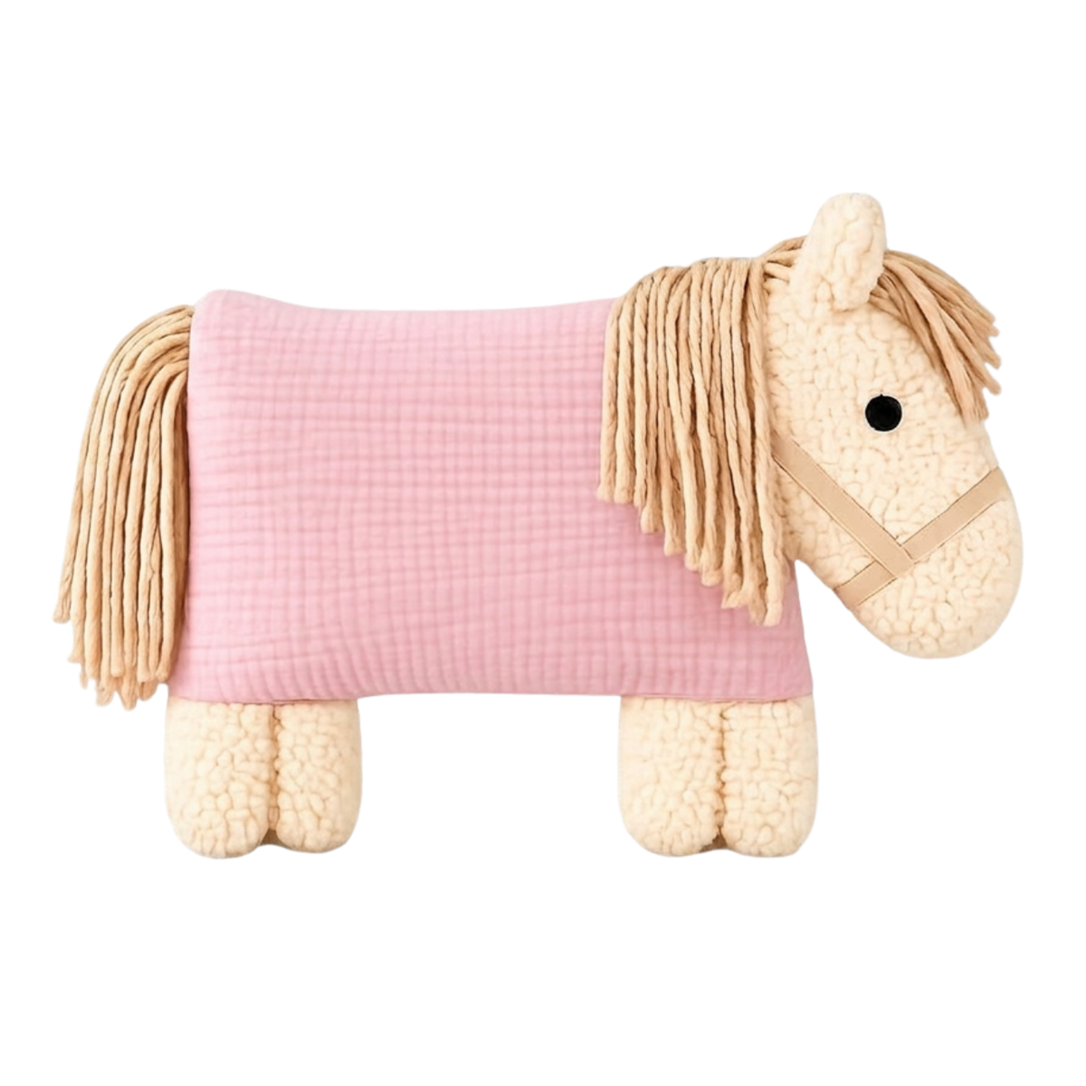 Personalised Horse Soft Toy with Organic Cotton and Merino Wool