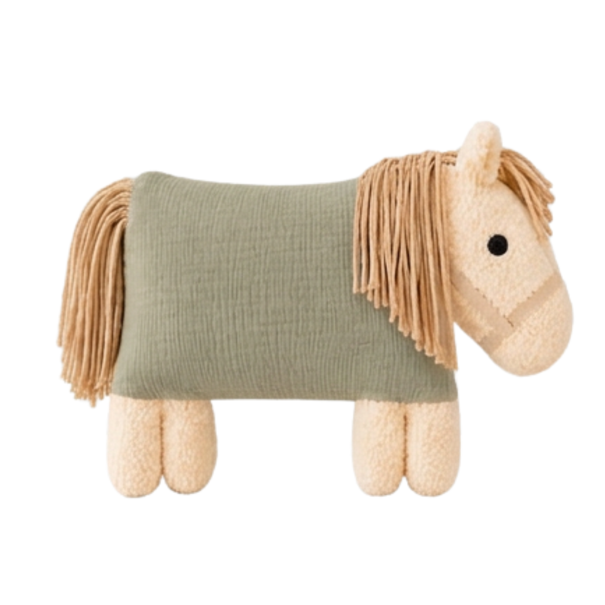Personalised Horse Soft Toy with Organic Cotton and Merino Wool