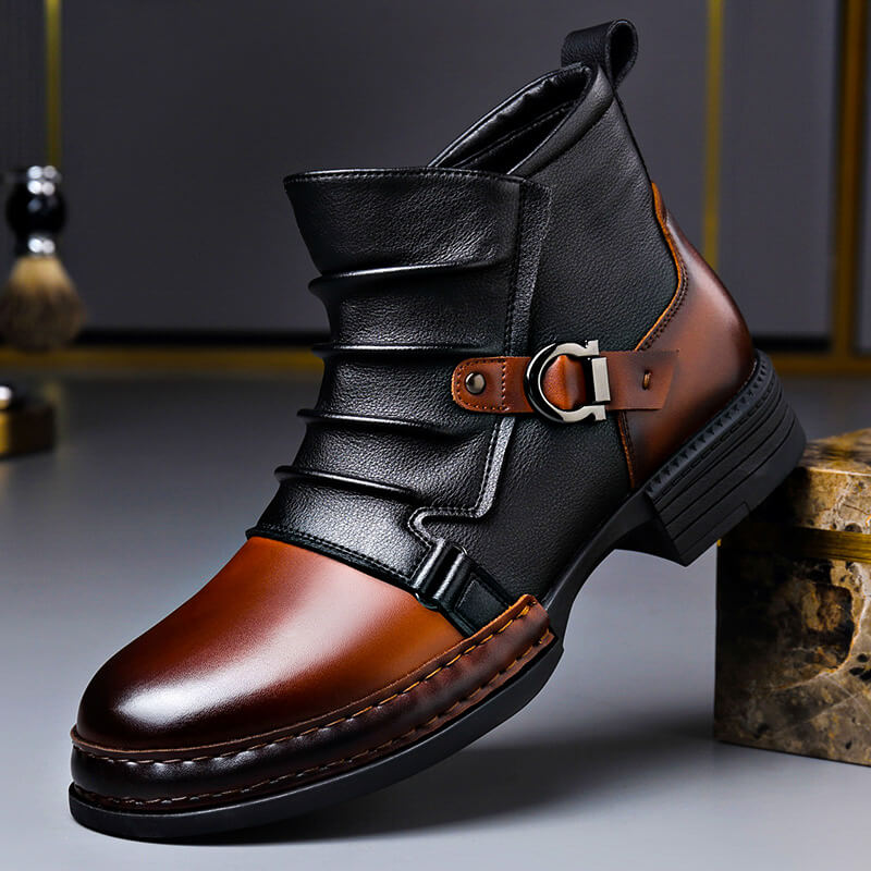 Lucent Herren Italienische Leder Vintage Stiefel