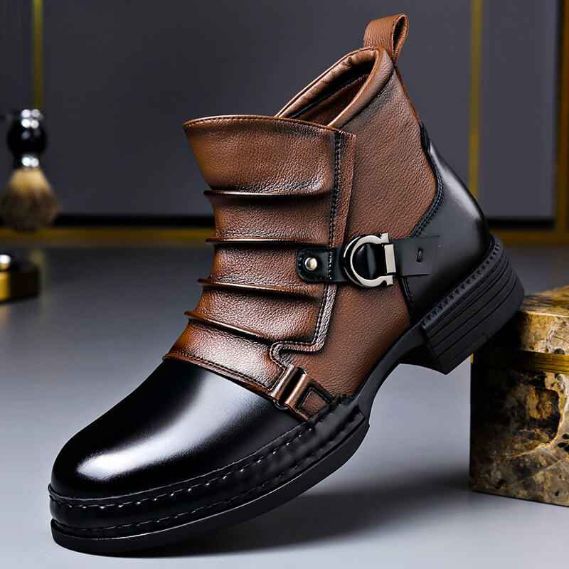 Lucent Herren Italienische Leder Vintage Stiefel