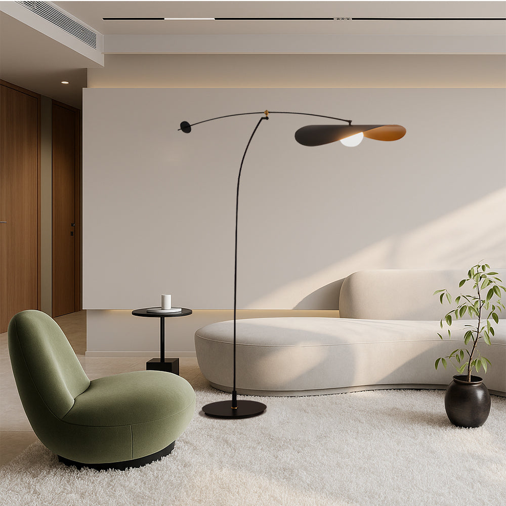 Adjustable Modern Arc Floor Lamp | Stylish Metal Design for Living Room