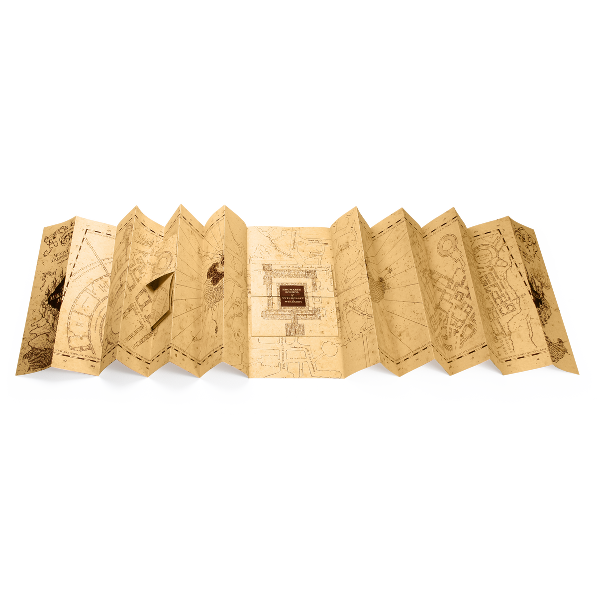 Harry Potter Replik der Karte des Rumtreibers - ausklappbare Requisite, 39 x 183 cm