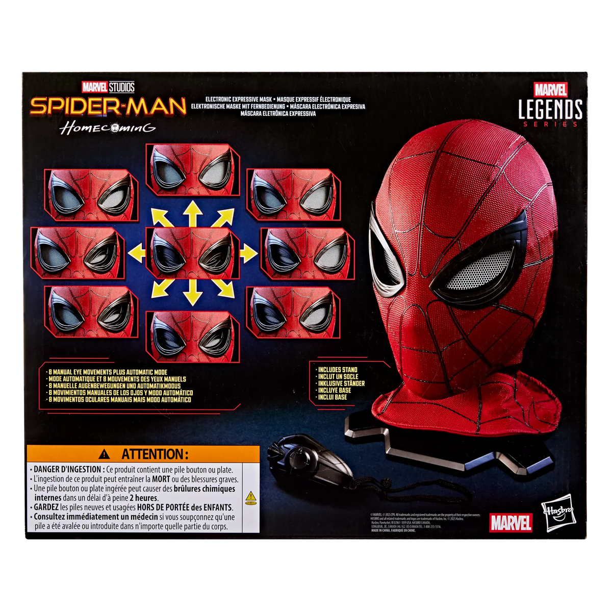 Marvel Legends Series Spider-Man Elektronische ausdrucksstarke Maske - Sammlerstück