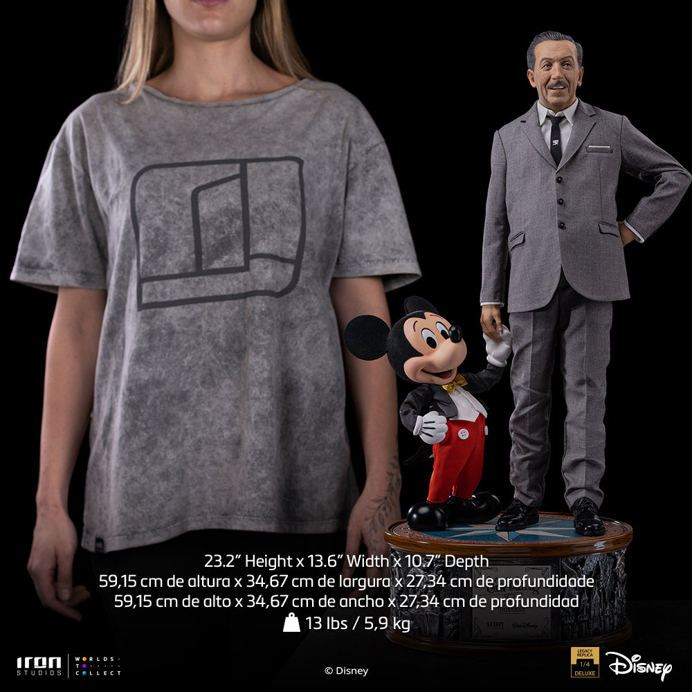 Walt Disney & Mickey Mouse Statue - Disney Classics - Legacy Replica 1/4 - Pre-Order