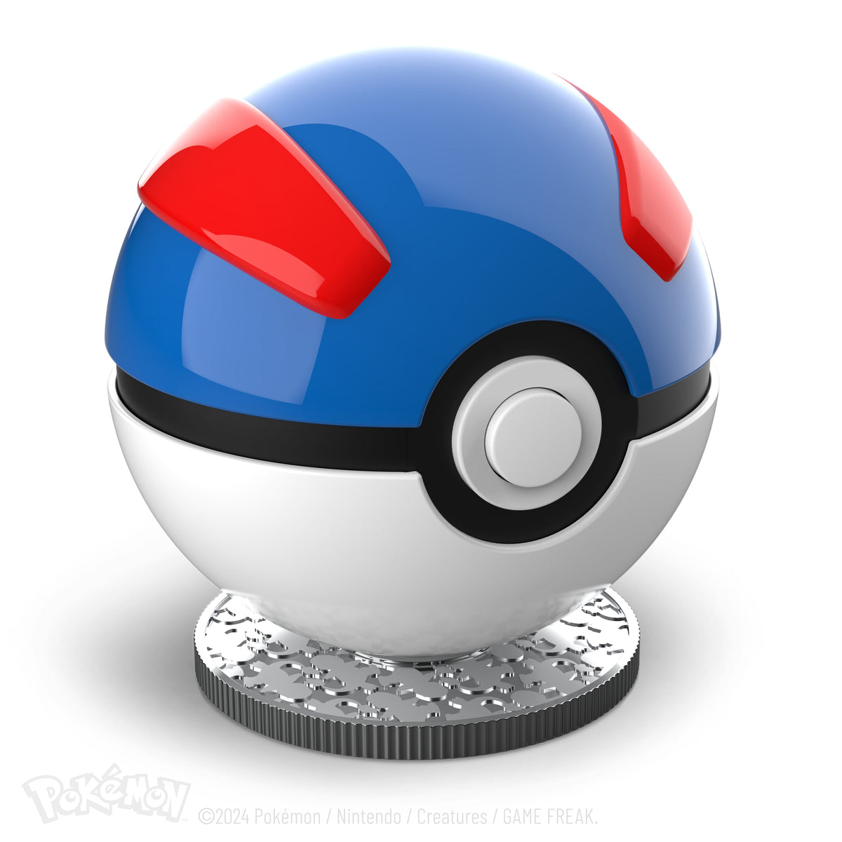 Réplique interactive de la Mini Super Ball en métal moulé Pokémon