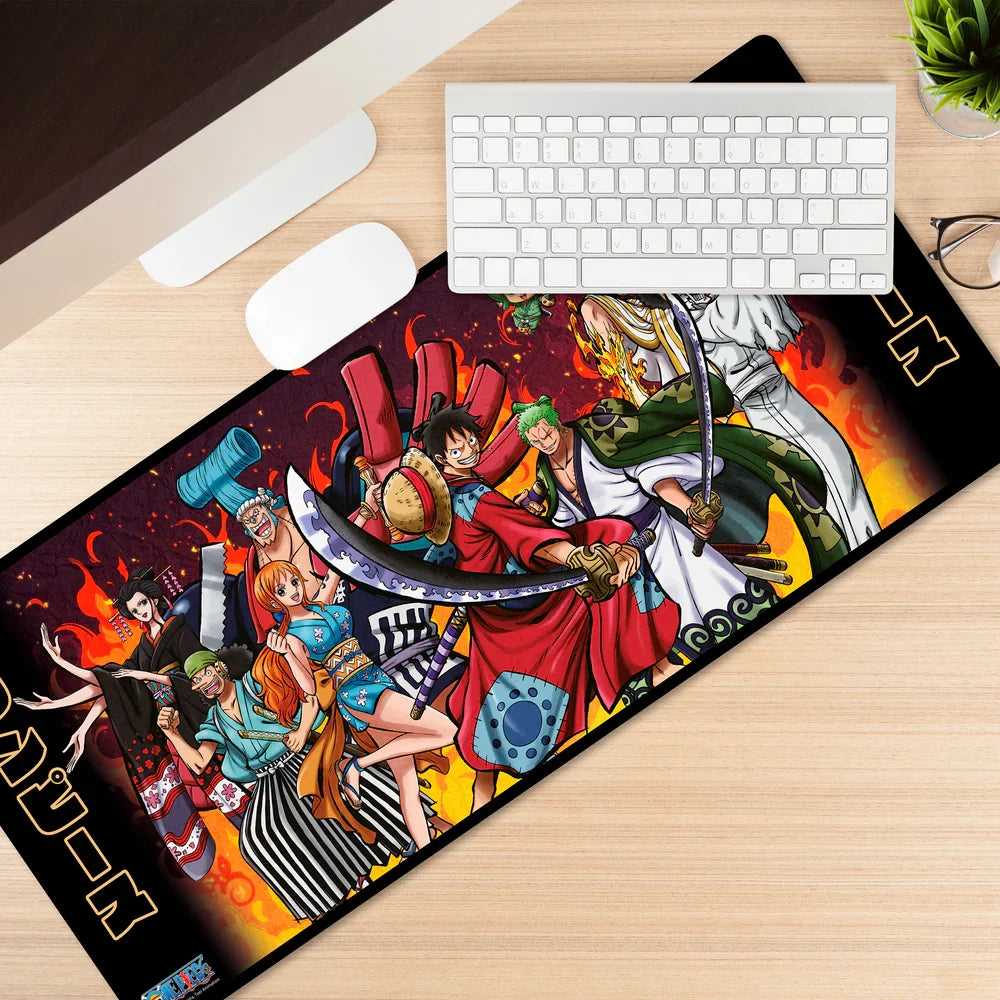 One Piece Kampf in Wano XXL-Schreibtisch-Mauspad für Tastatur und Maus