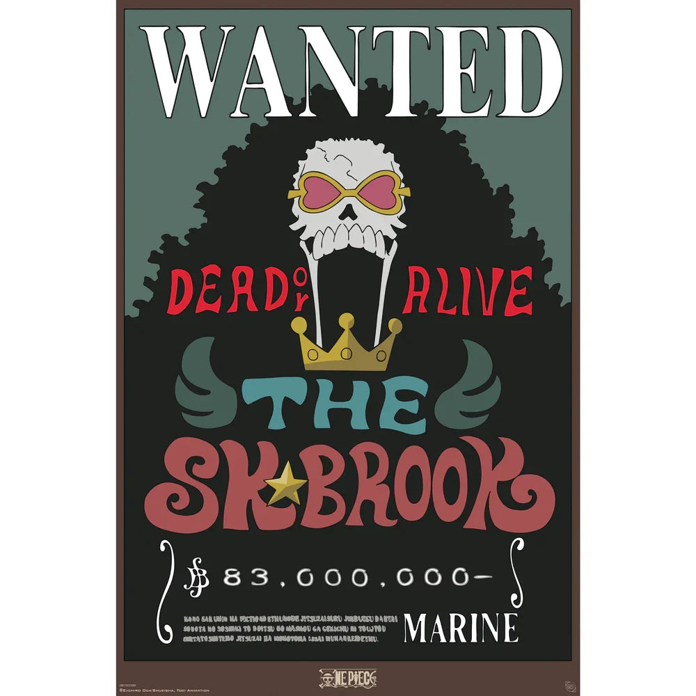 One Piece Wanted Brook Maxi Wall Poster - 61 x 91.5 cm