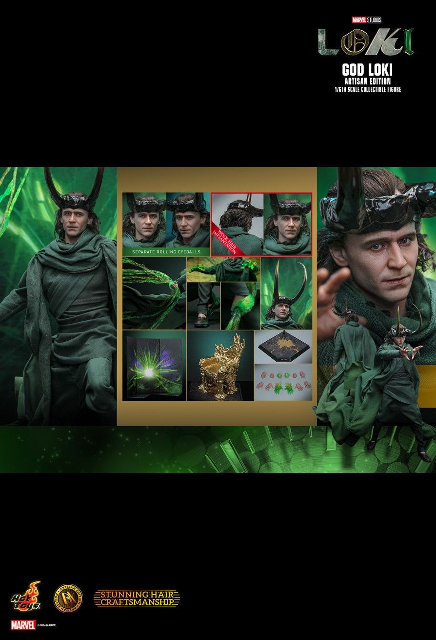 Figurine d’action de Loki, dieu (édition artisanale), à l’échelle 1/6 - Hot Toys