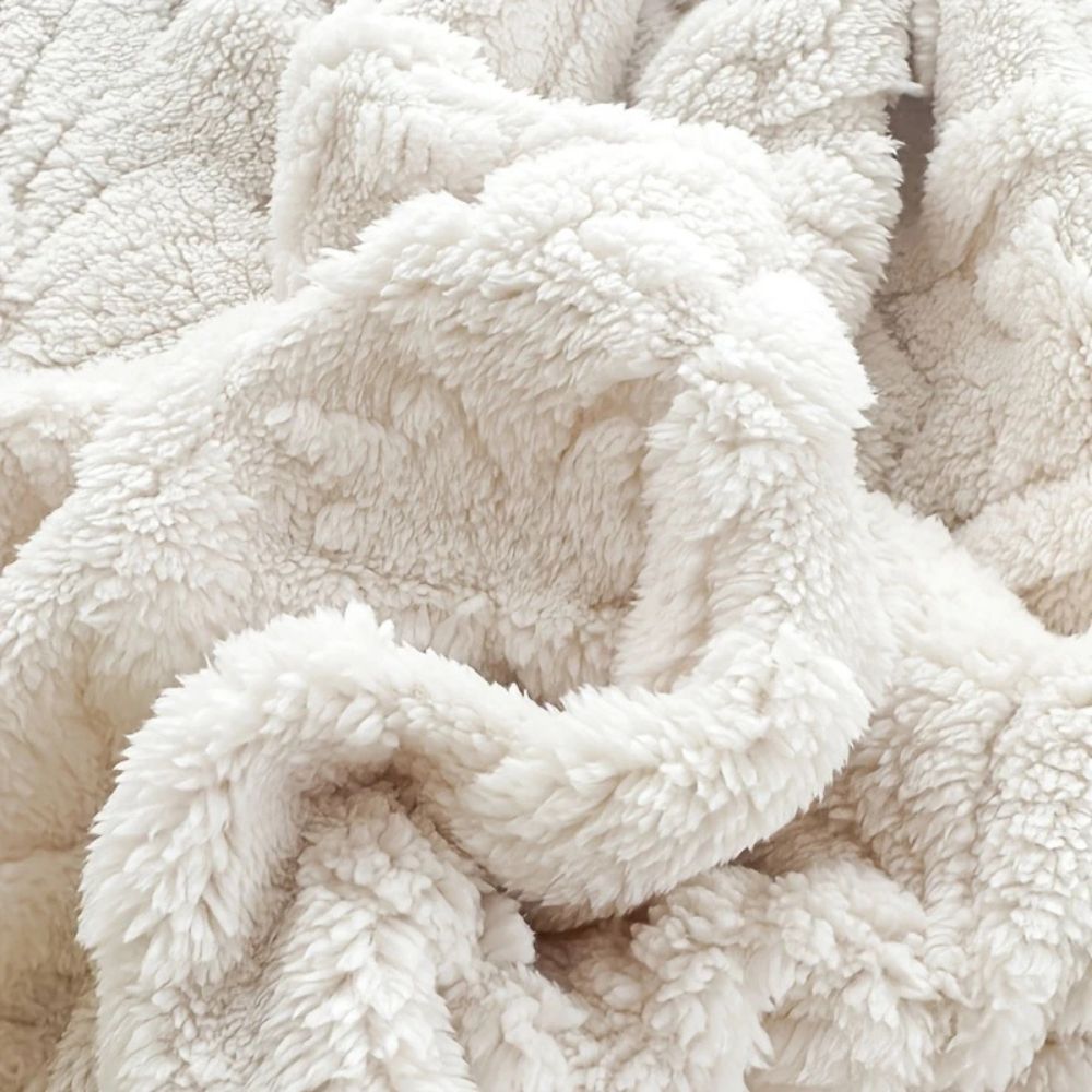 Gemütliche Paris Web Jacquard Fleece-Decke für Zuhause & Reisen