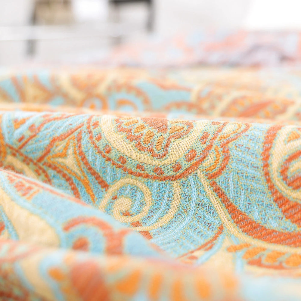 Reversible Bohemian Cotton Throw Blanket - Paisley Design for Home Decor
