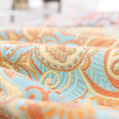 Reversible Bohemian Cotton Throw Blanket - Paisley Design for Home Decor