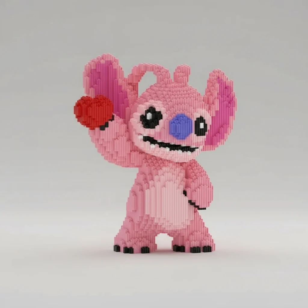 Creature Couple with Hearts Building Block Set, 30 cm