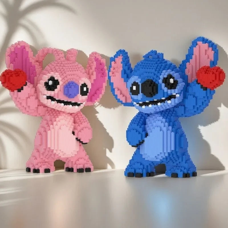 Creature Couple with Hearts Building Block Set, 30 cm