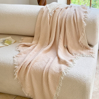 Soft Muslin Cotton Baby Blanket - Breathable Gauze Swaddle Wrap
