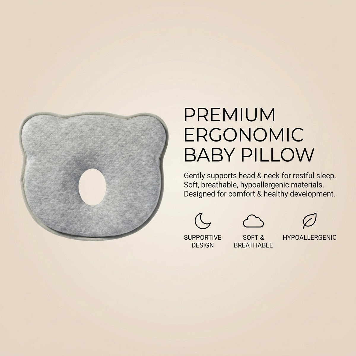 Newborn Comfort Support Pillow for Supervised Awake Time