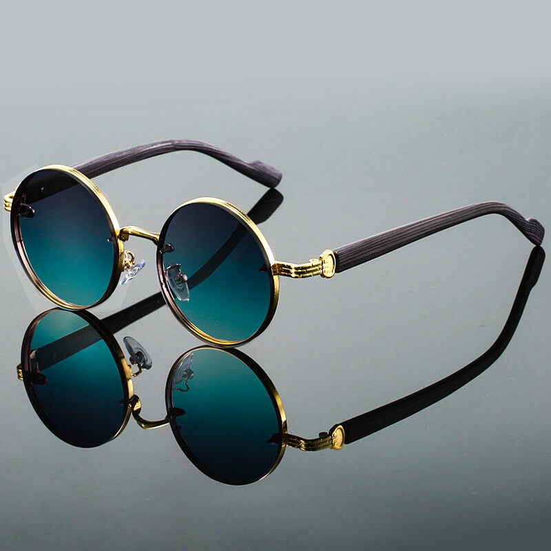 Torvane Herren Runde Metall Sonnenbrille