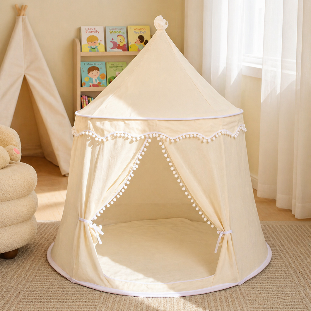 Kids' Indoor Princess Teepee Play Tent, 110 × 125 cm