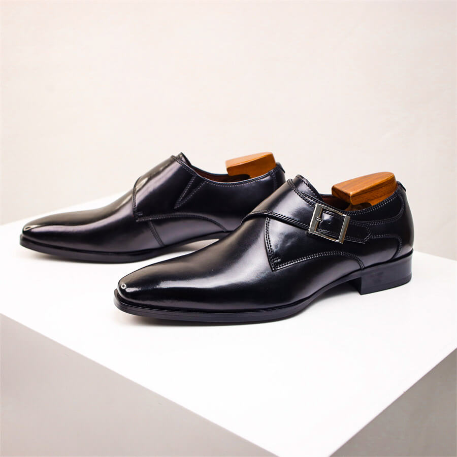 Valente | Herren Italienische Leder Monk Strap Schuhe