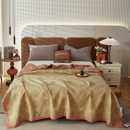 Reversible Cotton Summer Blanket for Cozy Home Decor & Lightweight Comfort