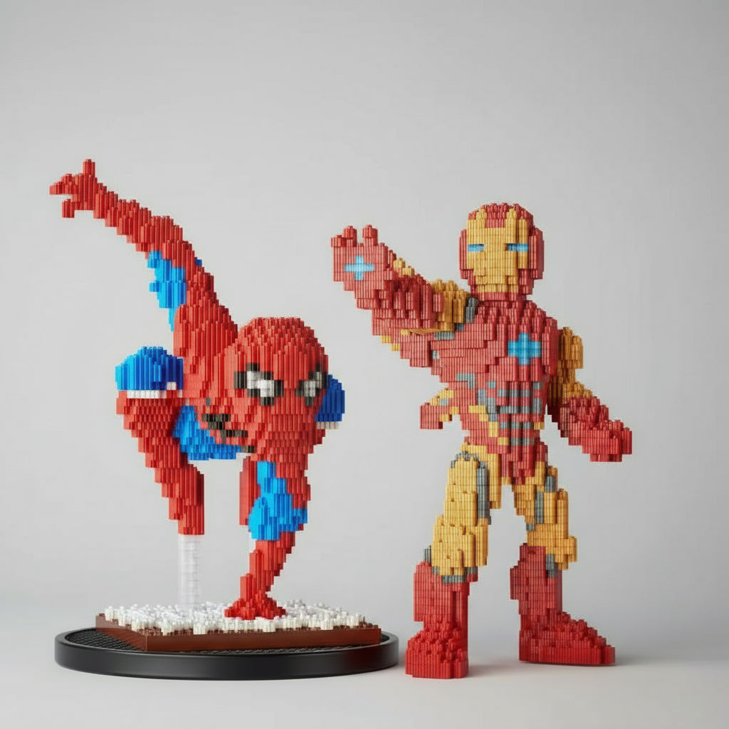 Red Superhero Building Block Set, 2,200 Pieces