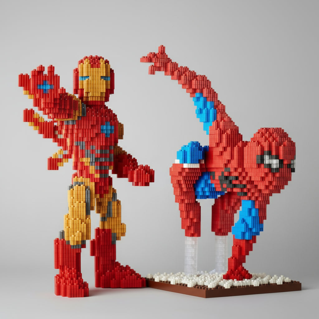 Red Superhero Building Block Set, 2,200 Pieces
