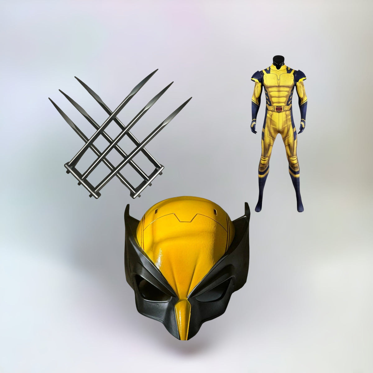 Wolverine-Kostüm-Bundle - Maske, Outfit und Cosplay-Krallen