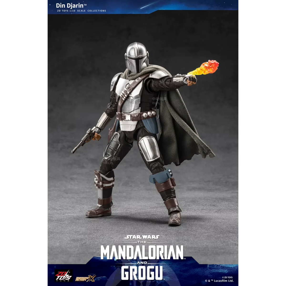 Figurine articulée The Mandalorian échelle 1/10 - ZD Toys