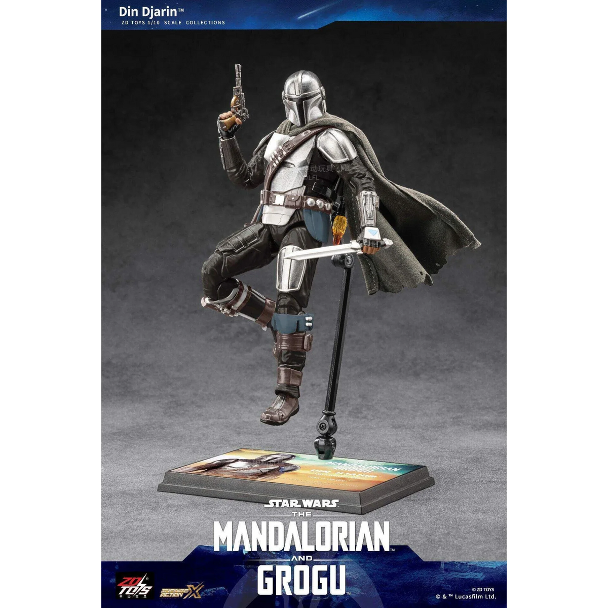 Figurine articulée The Mandalorian échelle 1/10 - ZD Toys