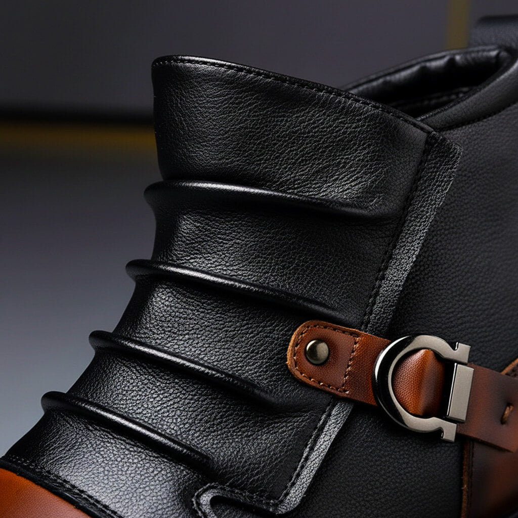 Lucent Herren Italienische Leder Vintage Stiefel