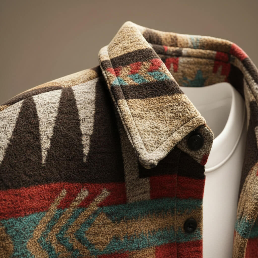 Crello | Herren Gemusterter Wollmantel