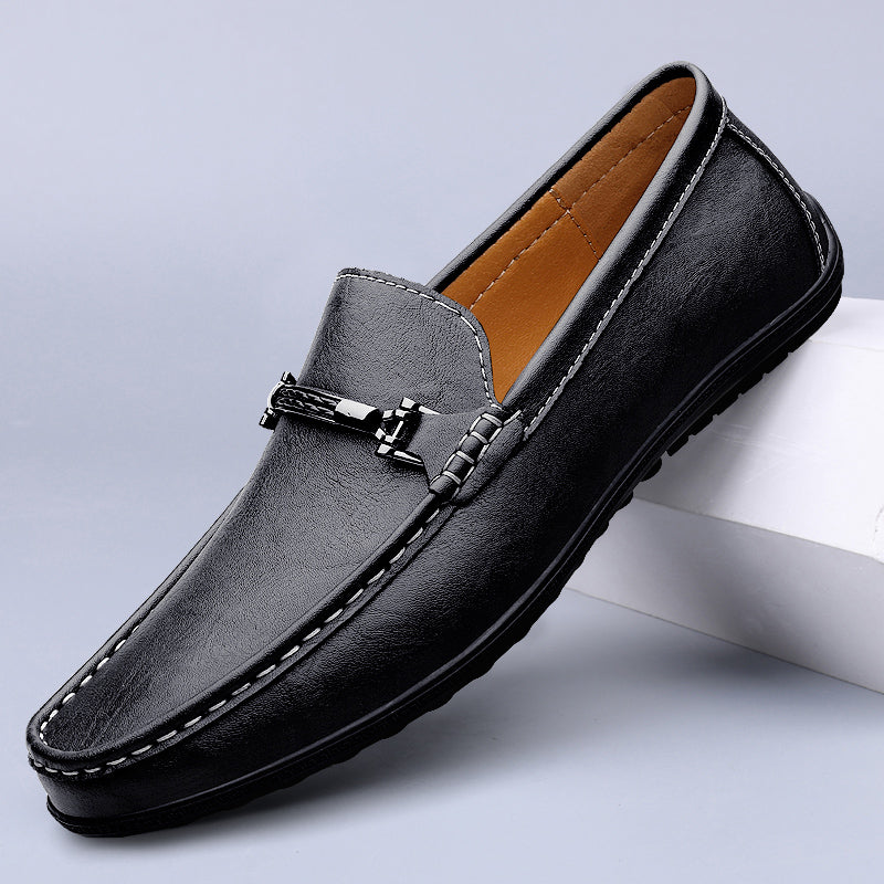 | Mocassins en cuir véritable de vache Sebastian pour homme
