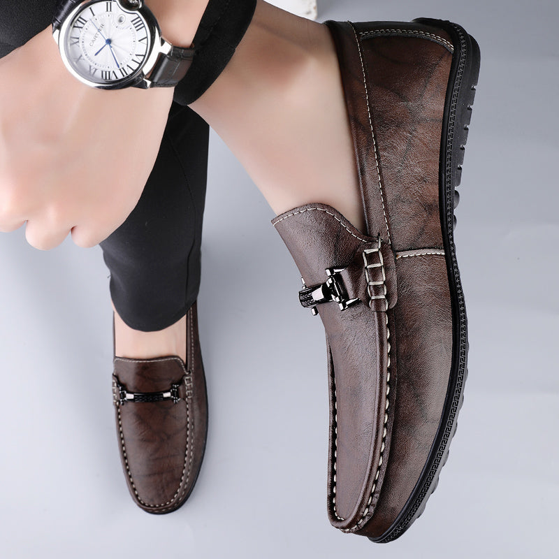 | Mocassins en cuir véritable de vache Sebastian pour homme