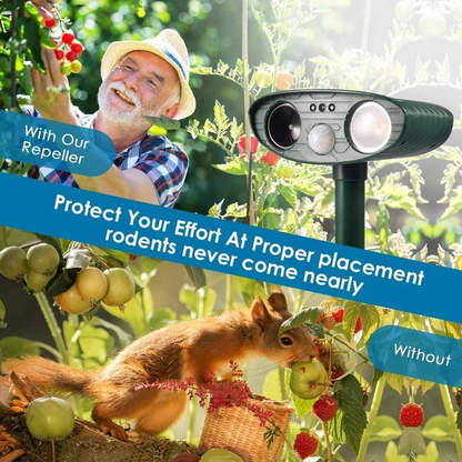4-Pack Solar-Powered Ultrasonic Deer Repeller
