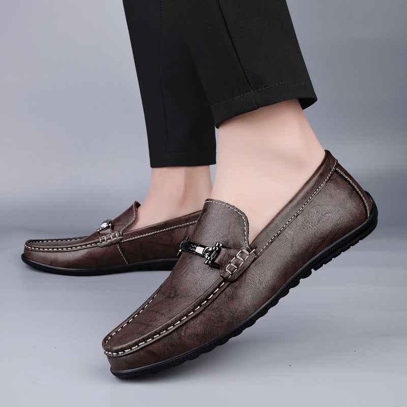 | Mocassins en cuir véritable de vache Sebastian pour homme