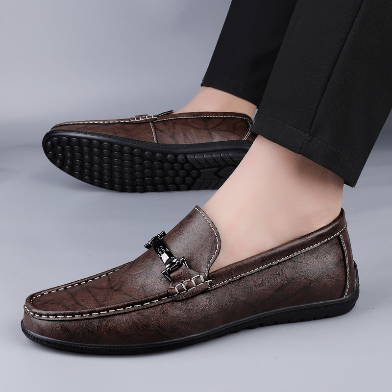 | Mocassins en cuir véritable de vache Sebastian pour homme