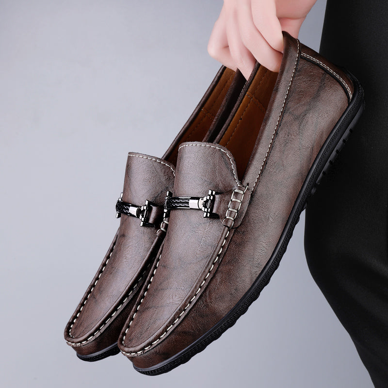 | Mocassins en cuir véritable de vache Sebastian pour homme
