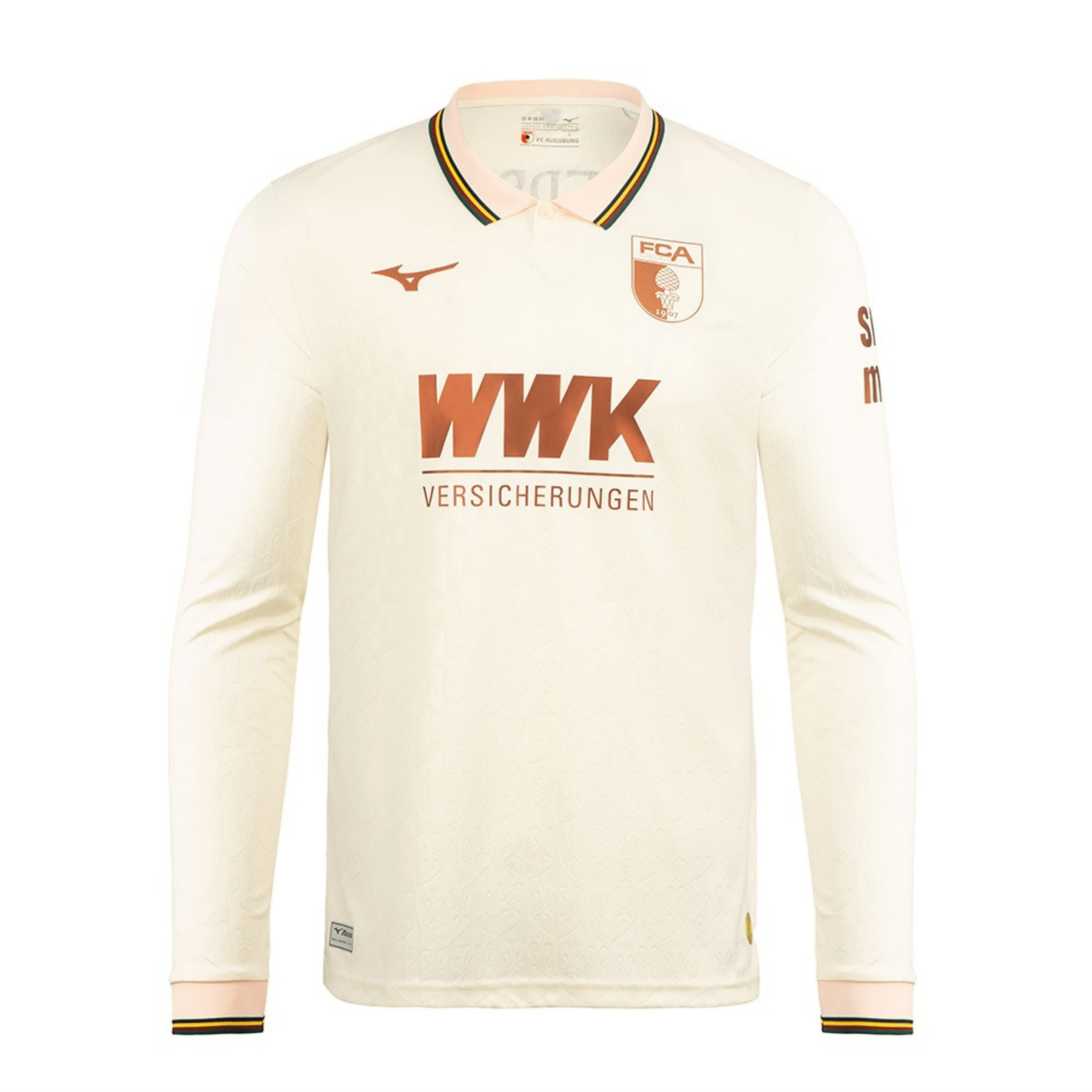 FCA FC AUGSBURG FUGGERSTADT Men's Long Sleeve Jersey Cream 25 / 26