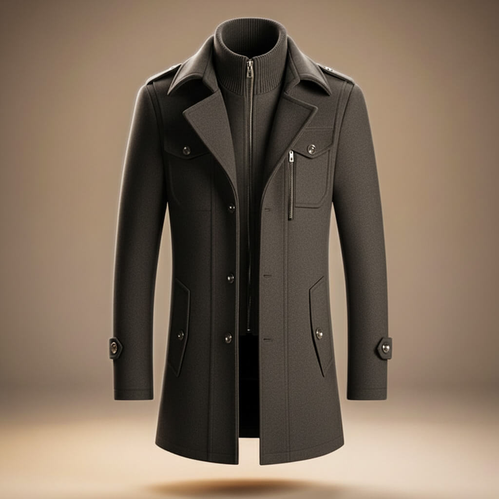 | Valero Men’s Virgin Wool Coat