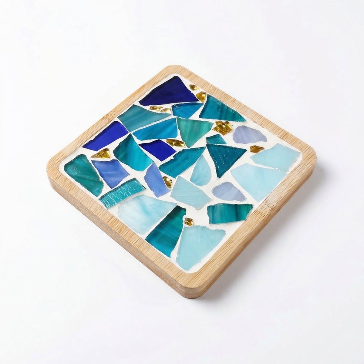 DIY Mosaic Coaster Craft Kit with Glass Tiles