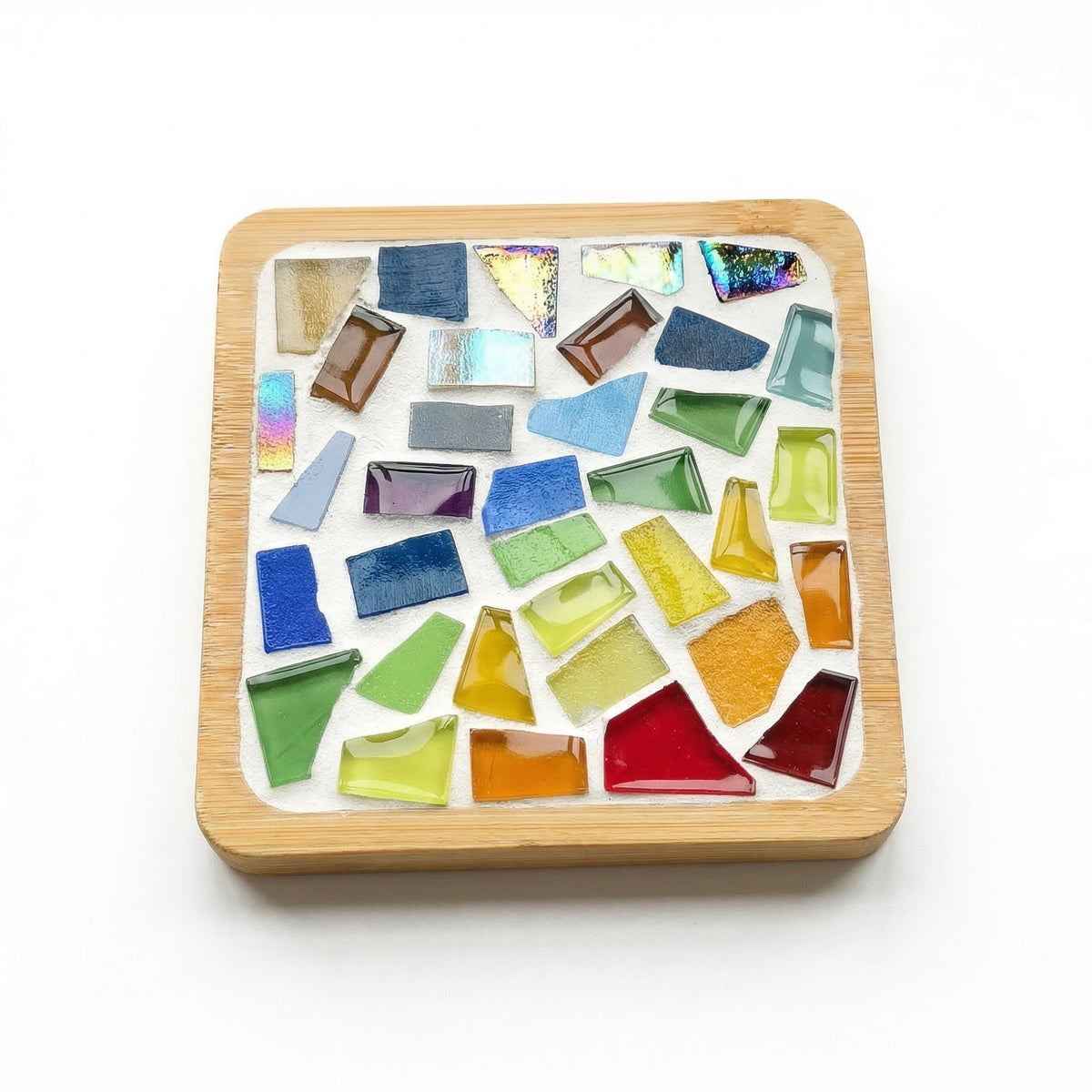 DIY Mosaic Coaster Craft Kit with Glass Tiles
