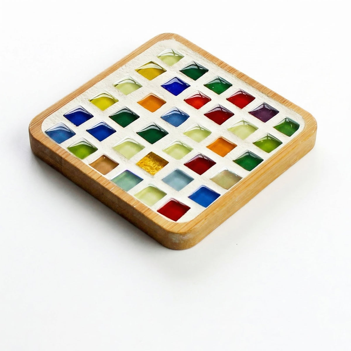 DIY Mosaic Coaster Craft Kit with Glass Tiles