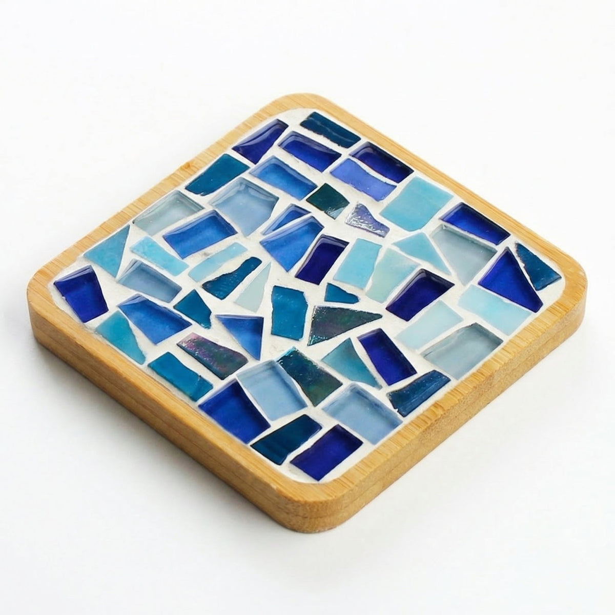 DIY Mosaic Coaster Craft Kit with Glass Tiles