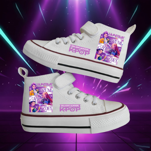 Kids' K-Pop Style High-Top Trainers