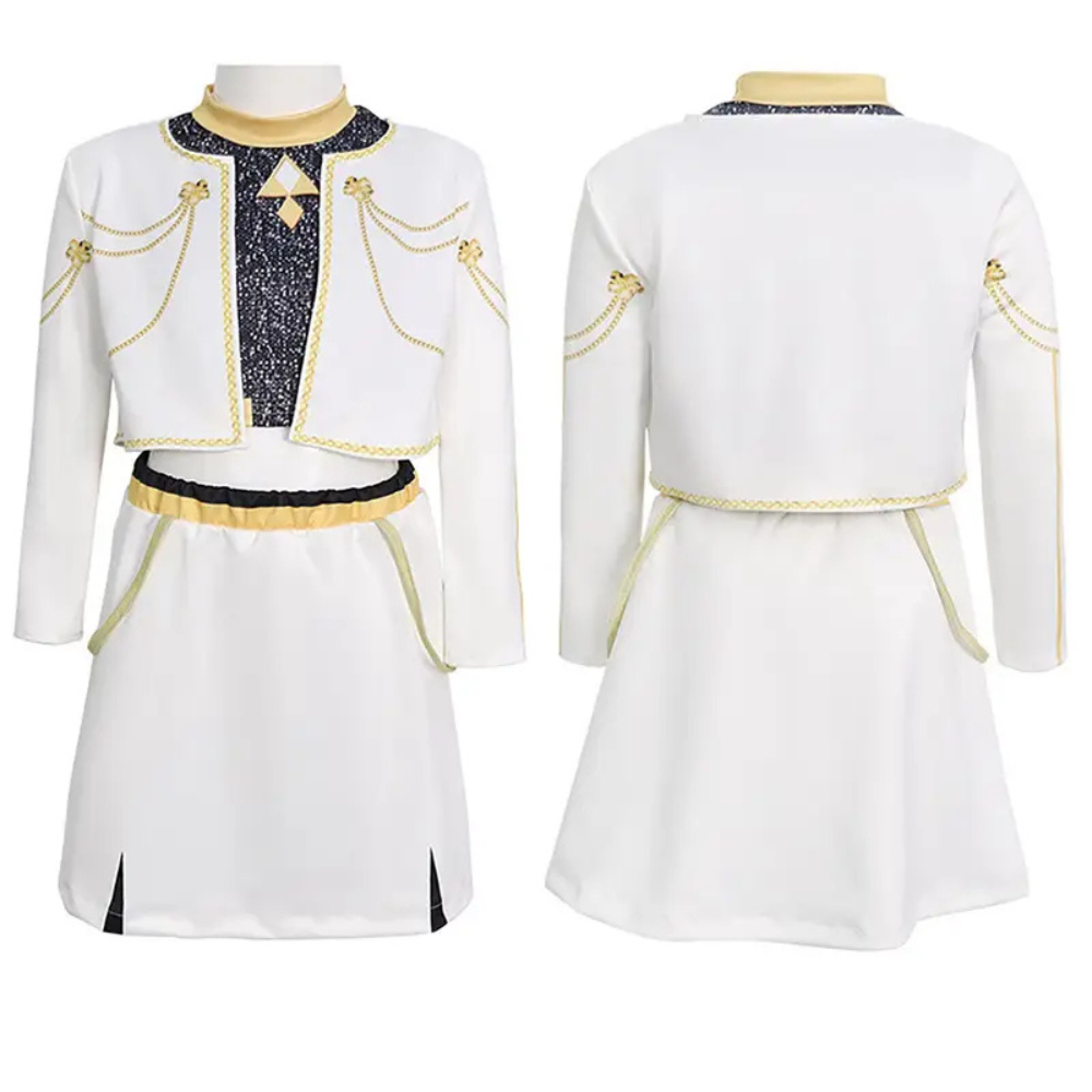 Kids' K-Pop Dance Costume with Jacket, Skirt and Belt