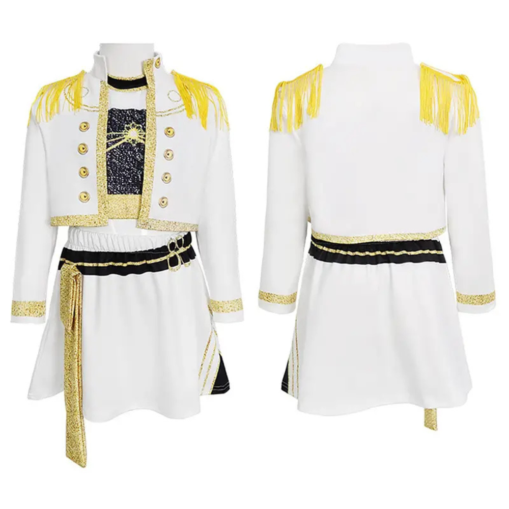 Kids' K-Pop Dance Costume with Jacket, Skirt and Belt