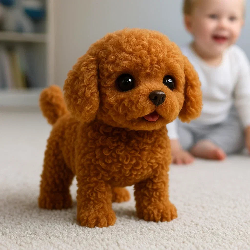 Interactive Plush Robot Puppy with Voice and Touch Response